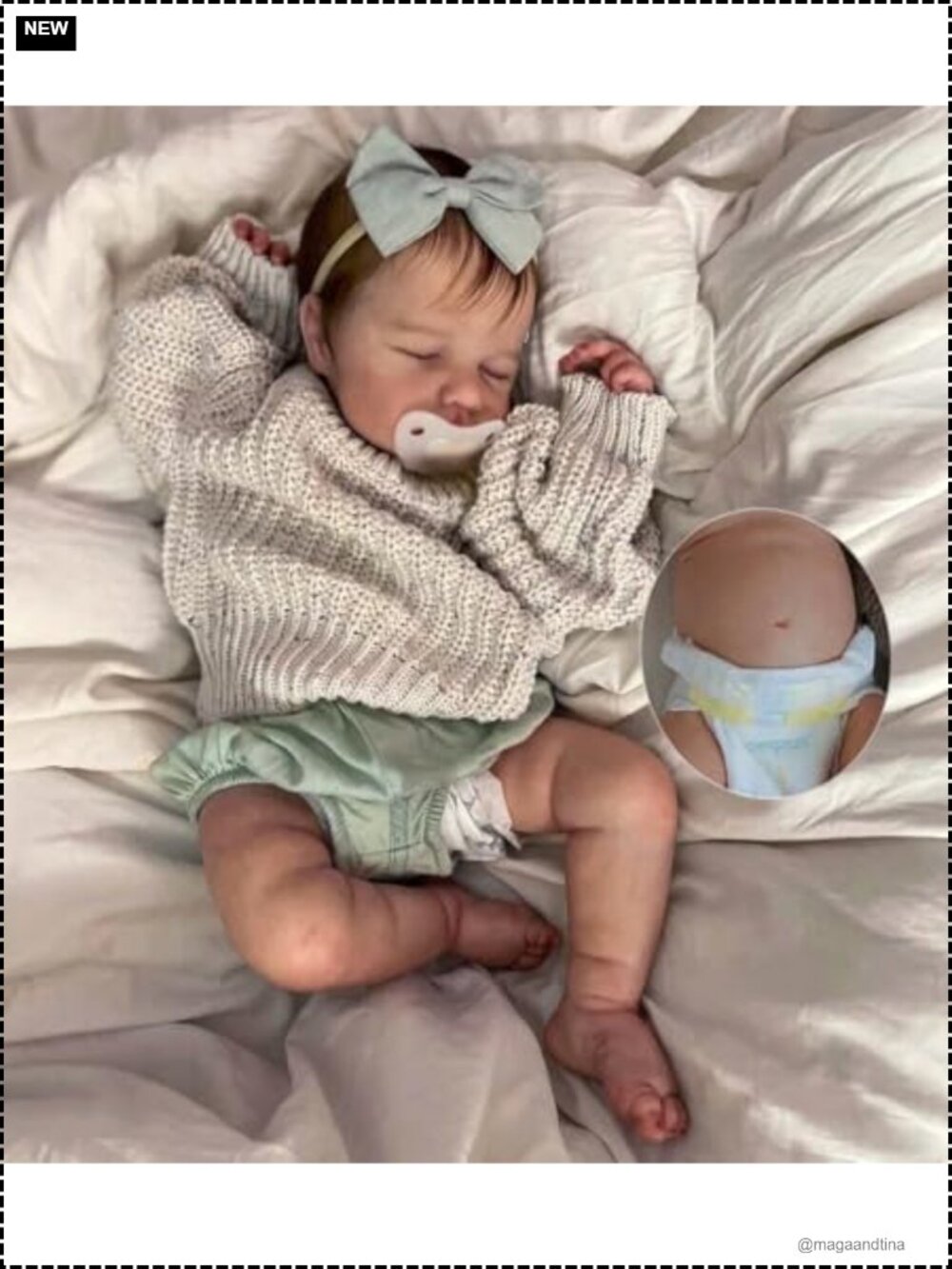 Realistic 20-inch Reborn Baby Doll Silicone Vinyl Poseable Girl